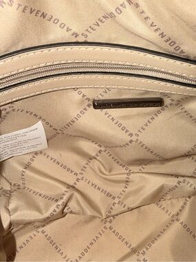 Steve Madden Cream Crossbody Bag with Removable Strap and Pouch